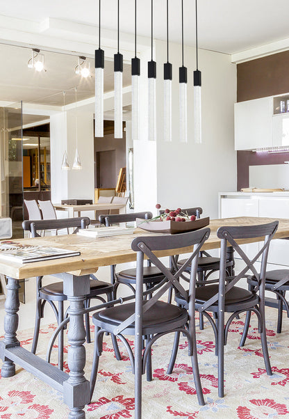 Weston 7 lights pendant in black