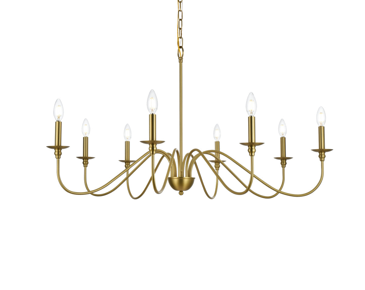 Rohan 42 inch chandelier in Satin Gold