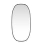Metal Frame Oval Mirror 24x48 Inch in Black