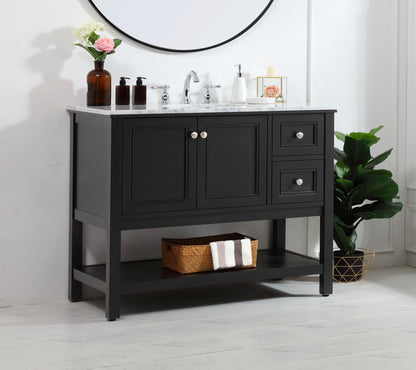 42 in. Single bathroom vanity set in Black