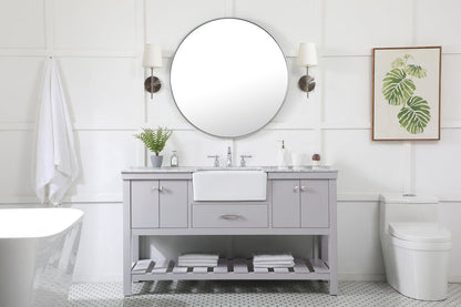 60 inch Single bathroom vanity in black