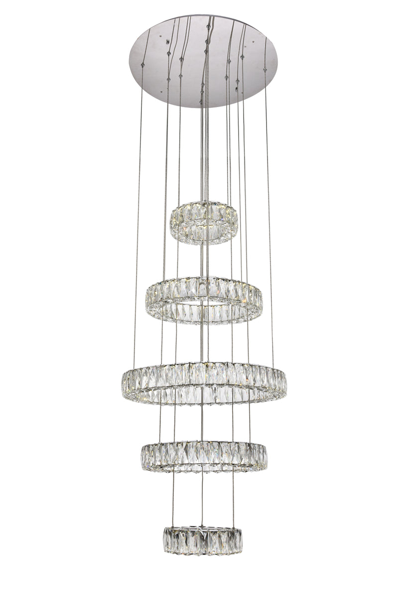 Monroe Integrated LED chip light Chrome Chandelier Clear Royal Cut Crystal