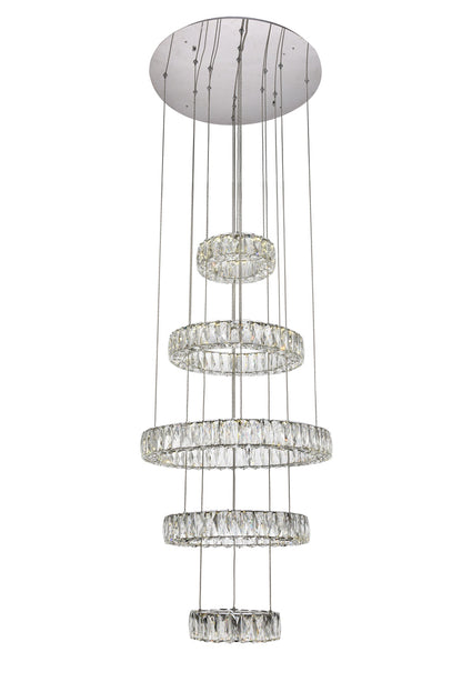 Monroe Integrated LED chip light Chrome Chandelier Clear Royal Cut Crystal