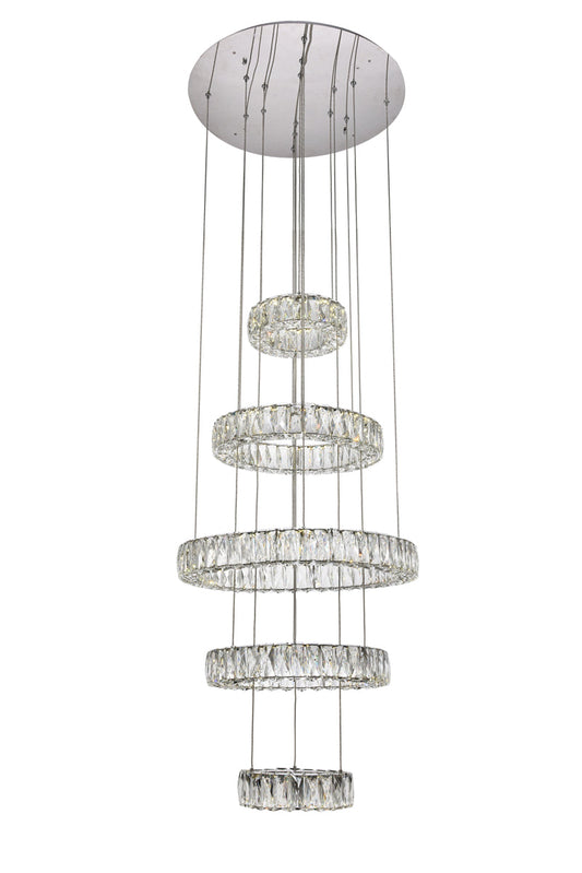 Monroe Integrated LED chip light Chrome Chandelier Clear Royal Cut Crystal