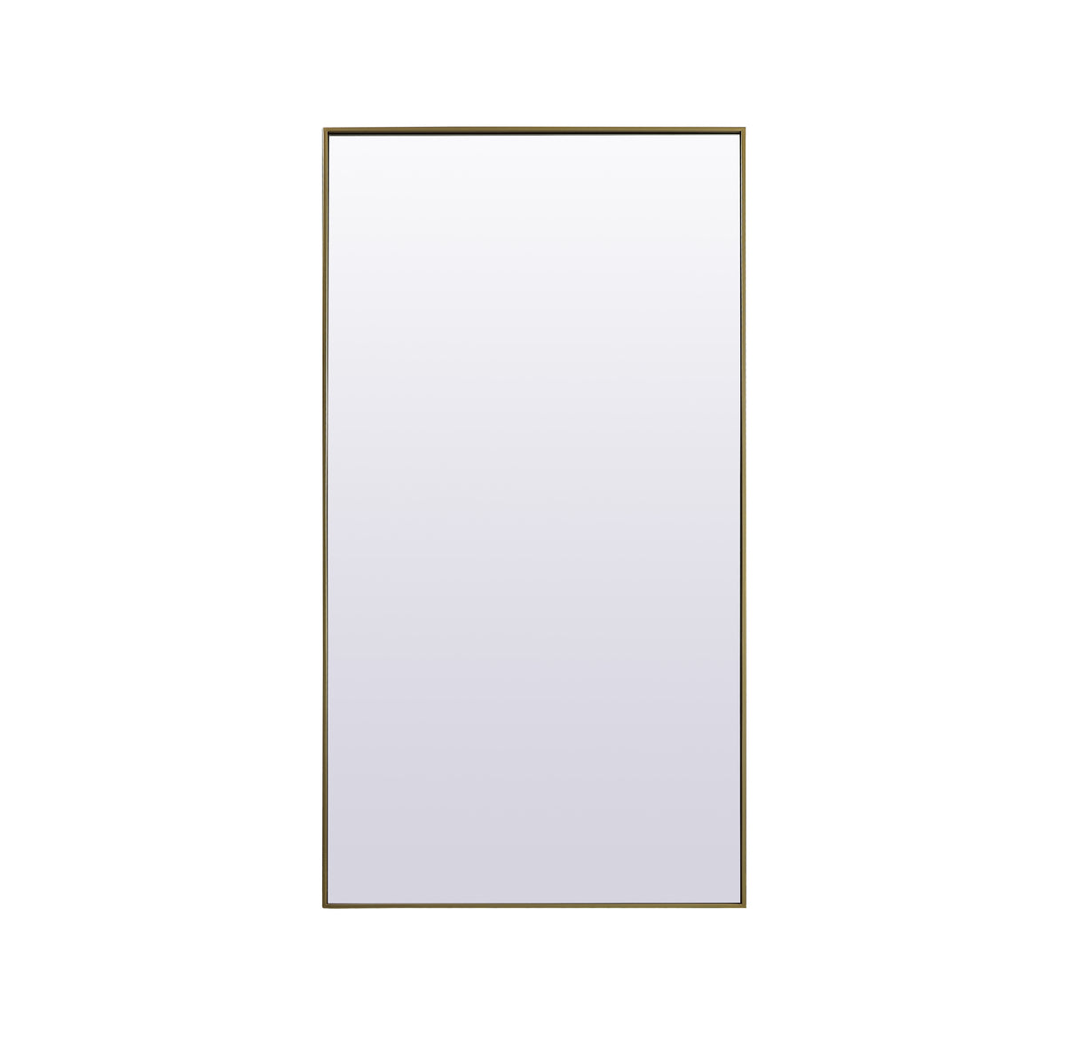 Metal Frame Rectangle Full Length Mirror 36x72 Inch in Brass