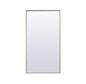 Metal Frame Rectangle Full Length Mirror 36x72 Inch in Brass