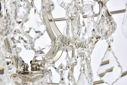 Geneva 5 light polished nickel Pendant Clear Royal Cut crystal