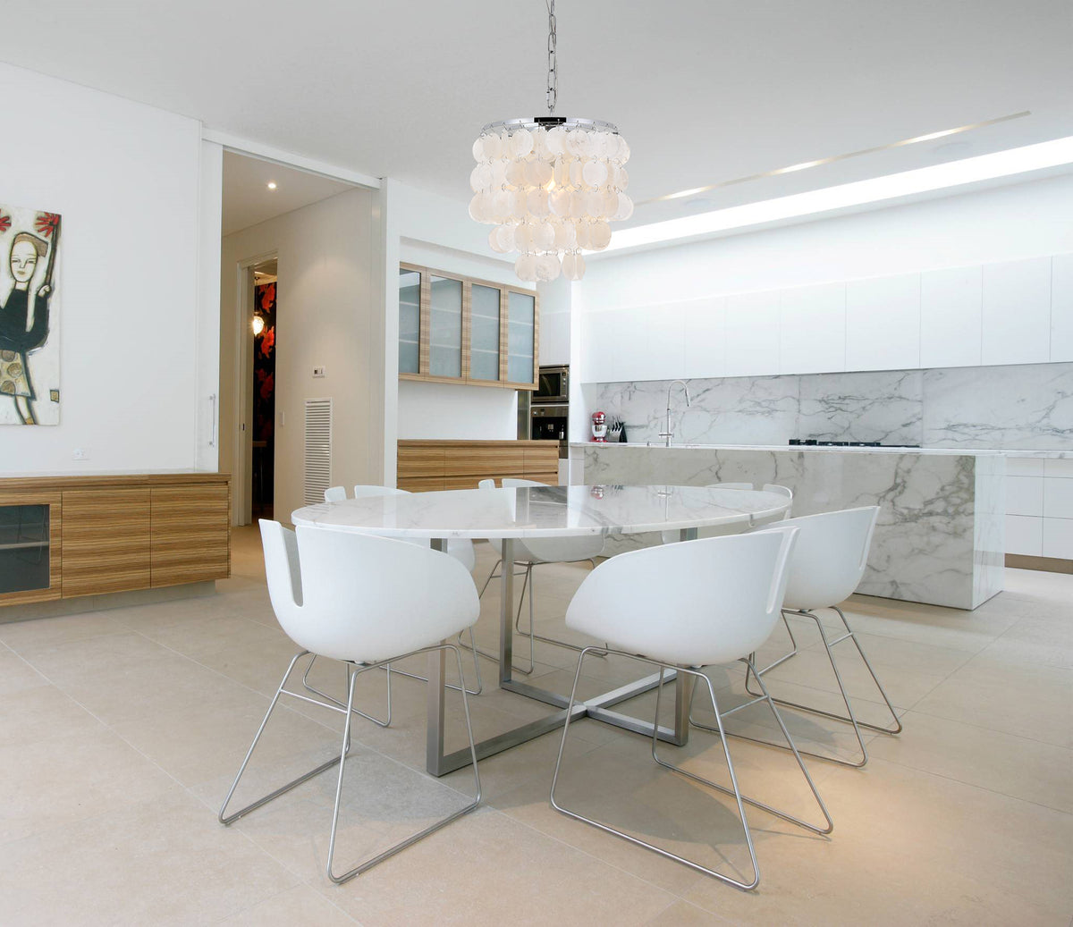 Selene 1 light Chrome Pendant