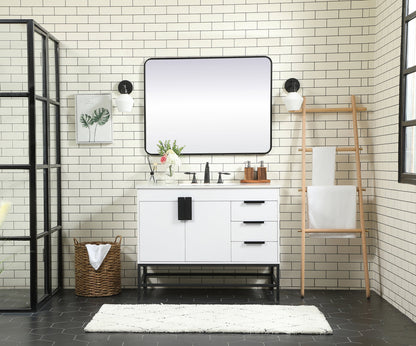 42 inch Single bathroom vanity in white