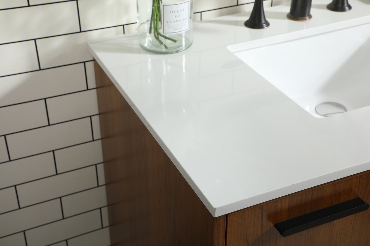 36 inch bathroom vanity in Teak