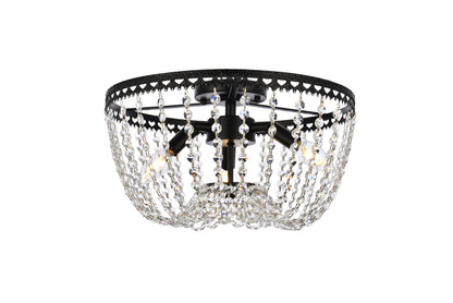 Kylie 16 inch flush mount in black