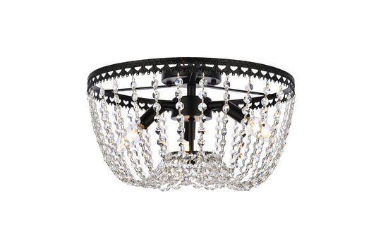 Kylie 16 inch flush mount in black