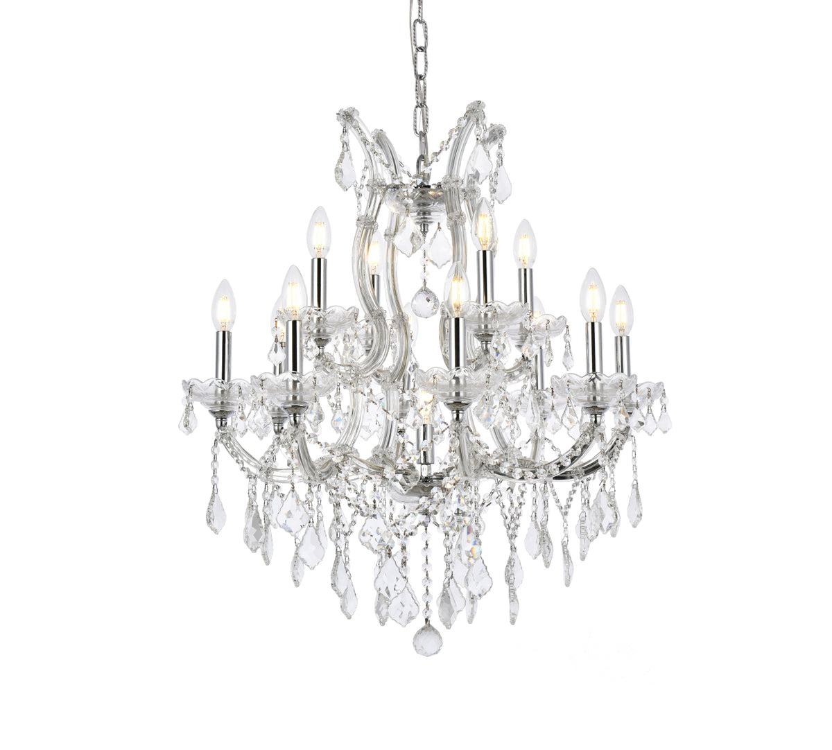 Maria Theresa 13 light Chrome Chandelier Clear Royal Cut Crystal