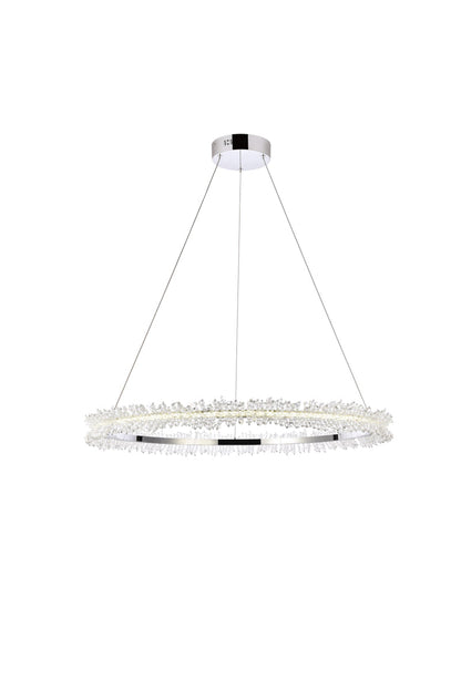 Laurel LED 34 inch Chrome pendant