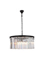 Sydney 8 light Matte Black Chandelier Clear Royal Cut Crystal