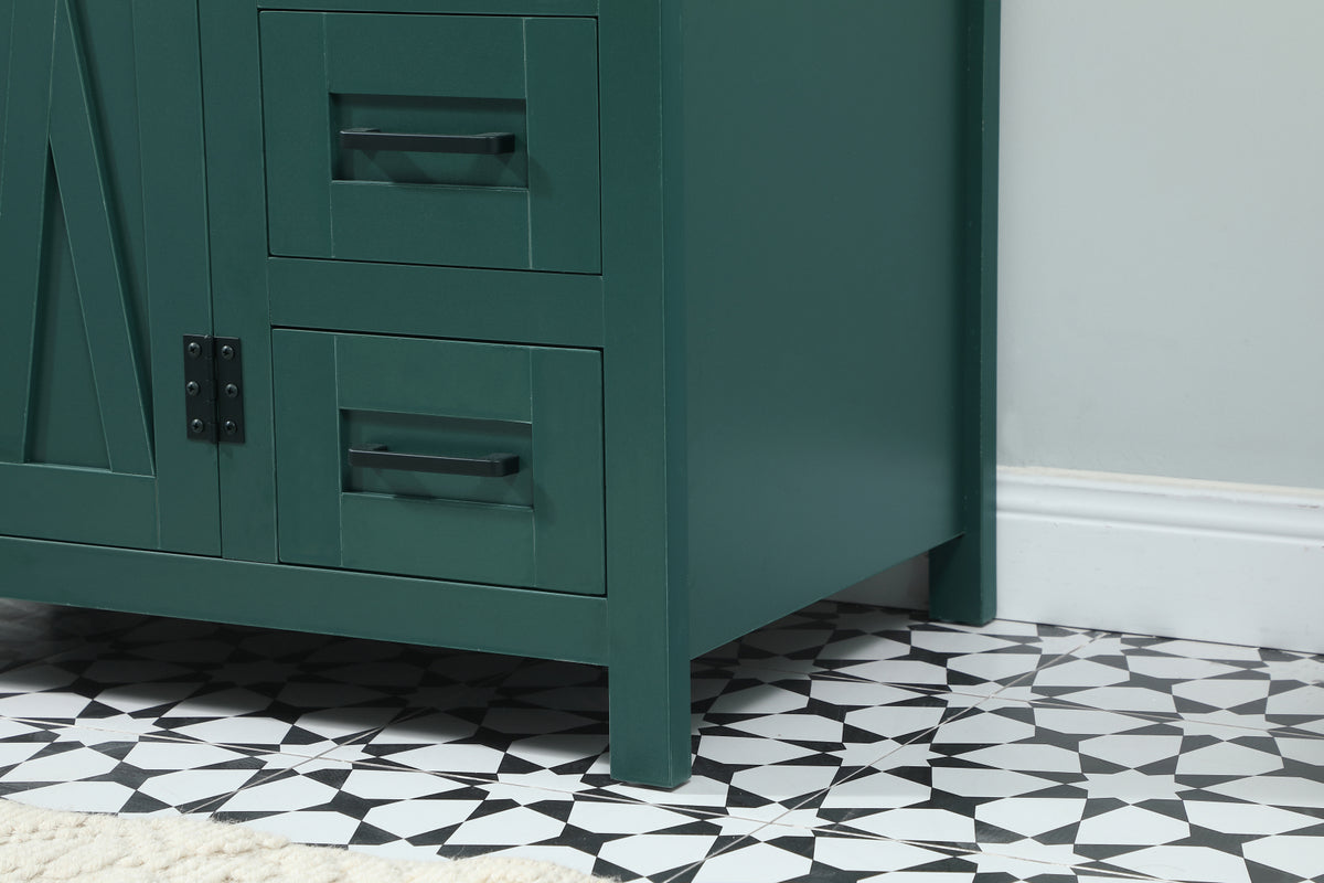 32 inch Single bathroom vanity in green