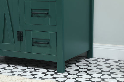 32 inch Single bathroom vanity in green
