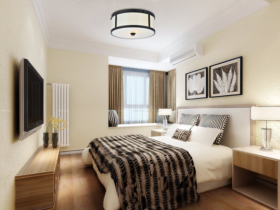 Hadrian 2 light 12 inch flat black flush mount