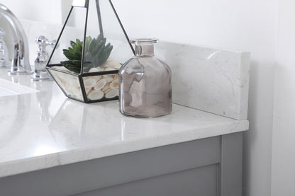 48 inch Single bathroom vanity in gray with backsplash