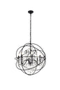 Cordelia 8 Light black Crystal Pendant