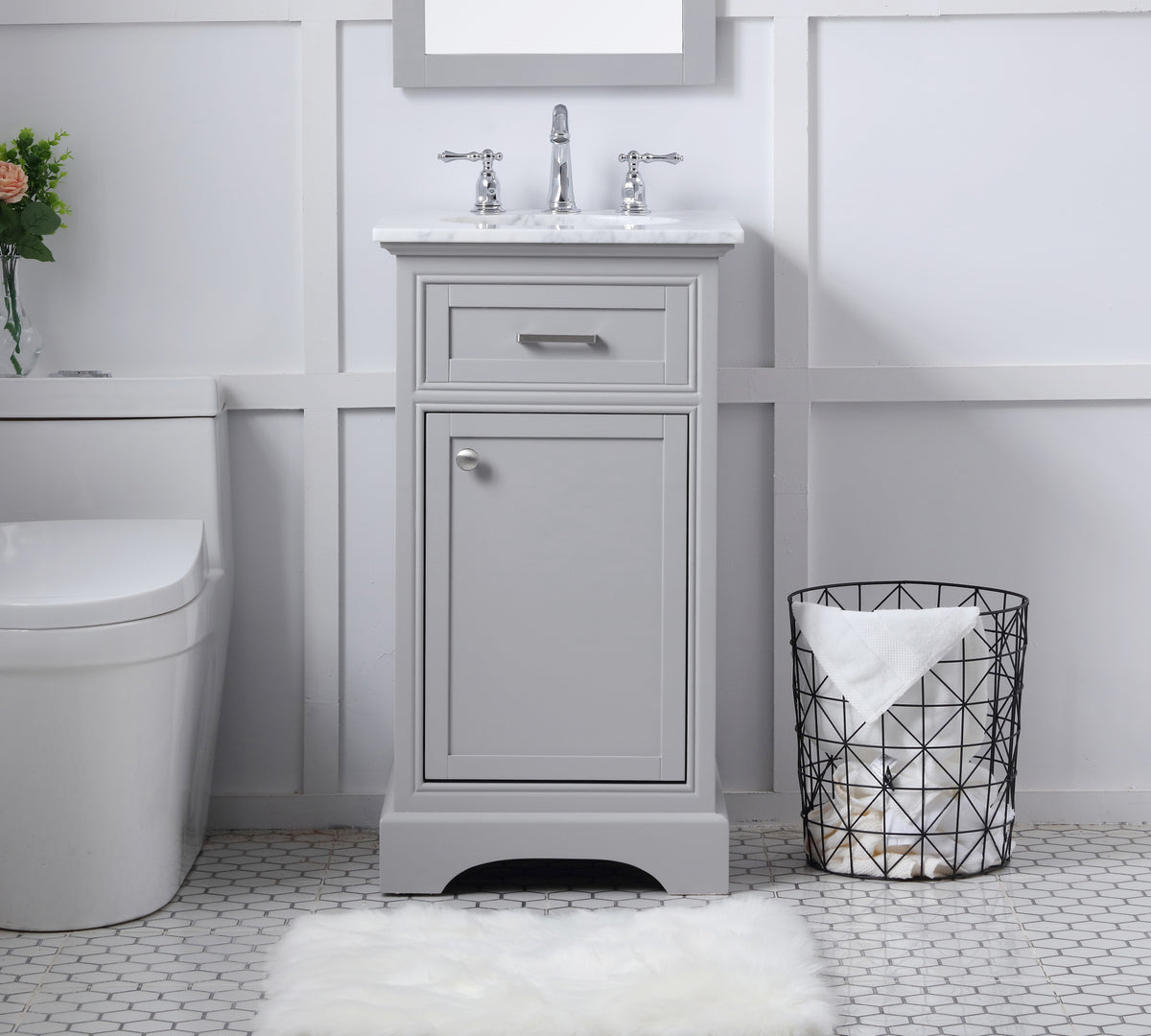 19 in. Single Bathroom Vanity set in light grey
