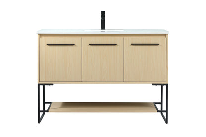 48 inch Single bathroom vanity in maple
