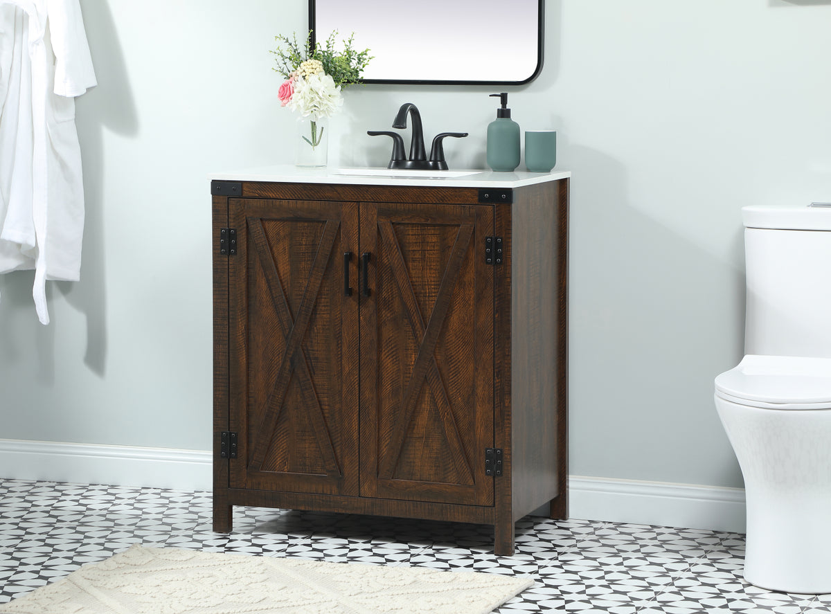 30 inch Single bathroom vanity in expresso