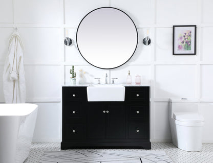 48 inch Single bathroom vanity in black