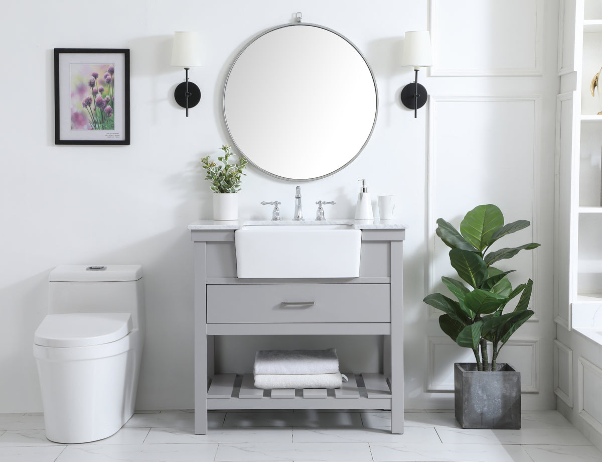 36 inch Single bathroom vanity in grey