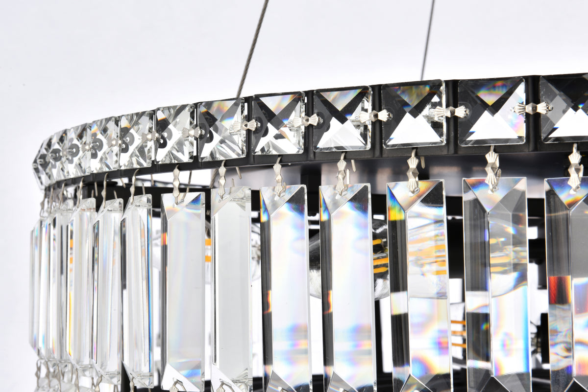 Maxime 24 inch black chandelier