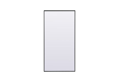Metal Frame Rectangle Full Length Mirror 30x60 Inch in Black
