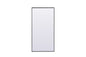 Metal Frame Rectangle Full Length Mirror 30x60 Inch in Black