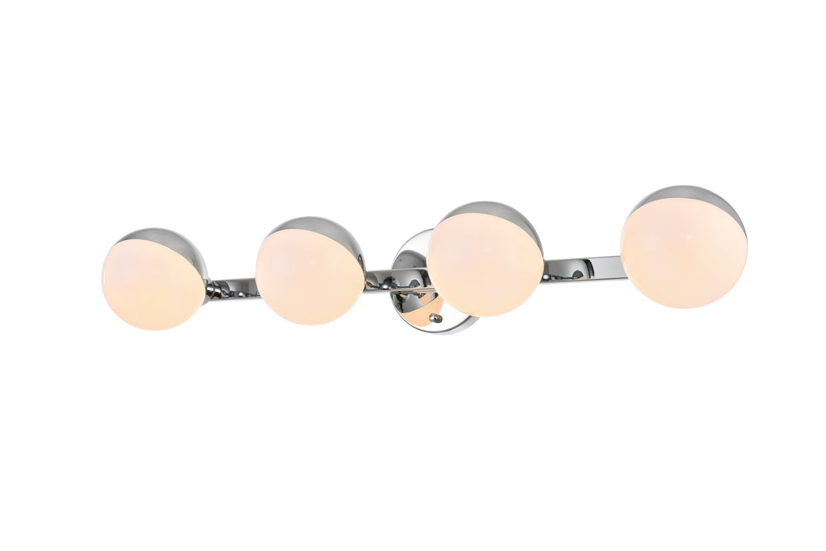 Majesty 4 light Chrome and frosted white Bath Sconce