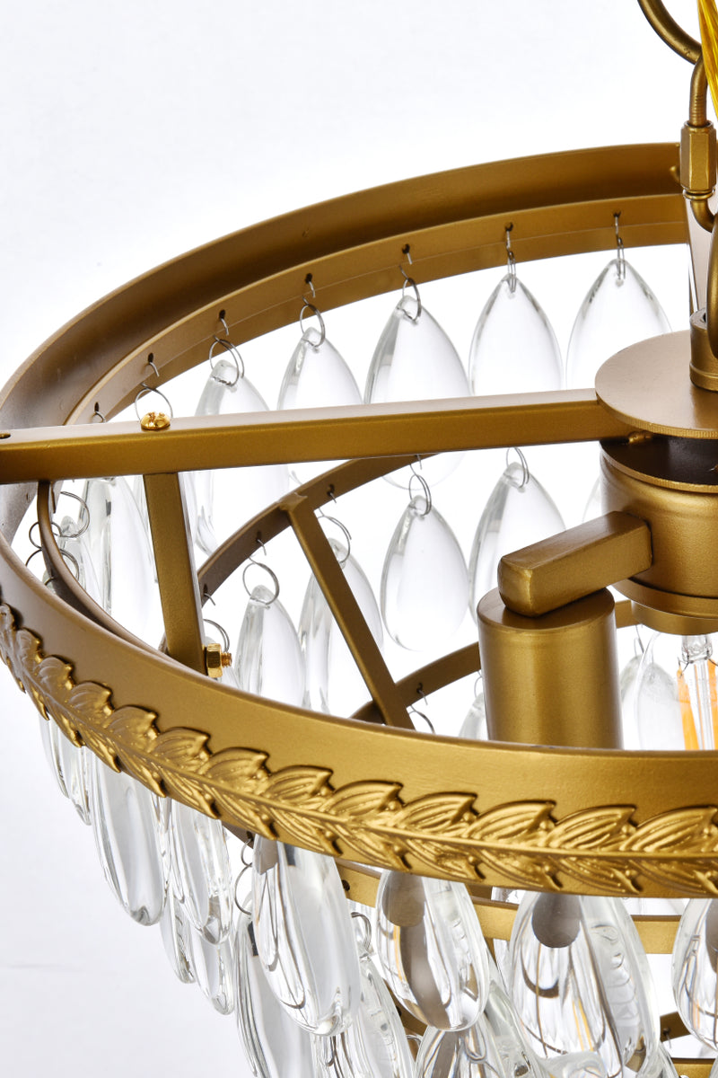 Nordic 3 lights brass pendant