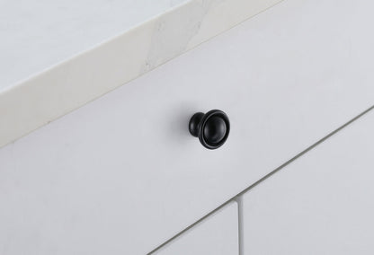 Kadea 1.2" Diameter Matte Black Mushroom Knob Multipack (Set of 10)