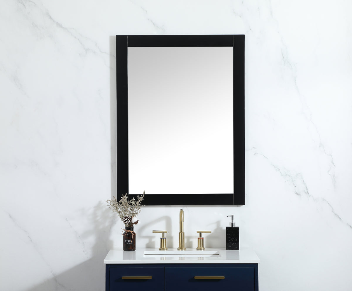 Aqua vanity mirror 27x36 inch in black
