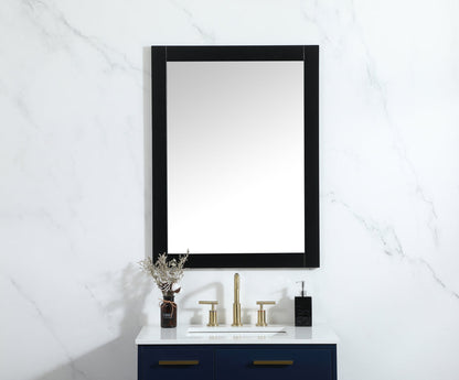Aqua vanity mirror 27x36 inch in black
