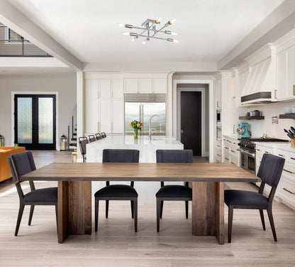 Script 8 lights chrome flush mount