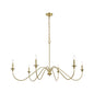 Rohan 54 inch chandelier in Brass
