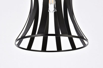 Lily 1 light pendant in black