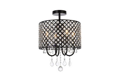 Elise 14 inch flush mount in black