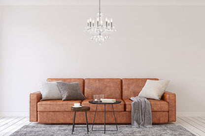 Princeton 8 light Chrome Chandelier Clear Royal Cut Crystal