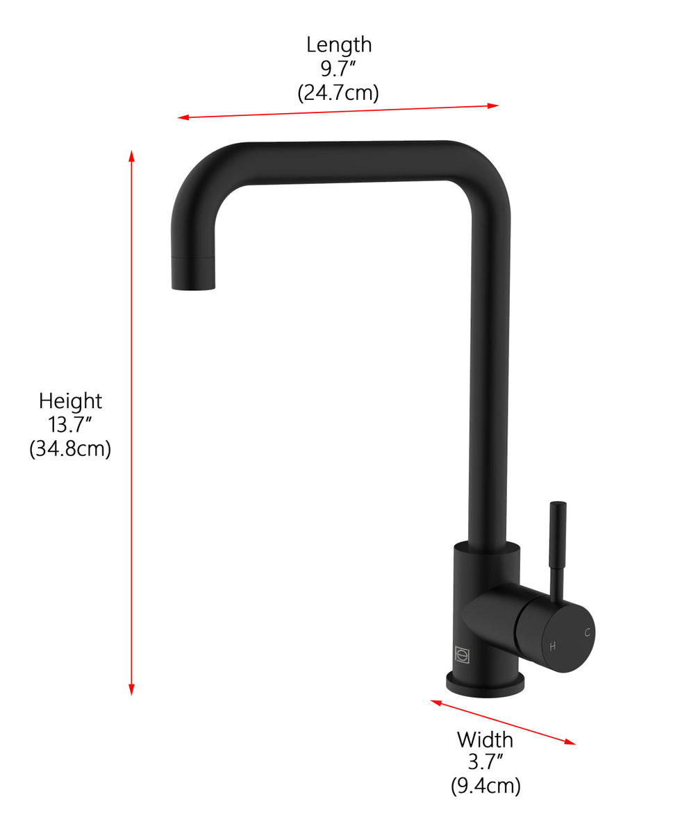Levi Single Handle Pull Down Sprayer Kitchen Faucet in Matte Black