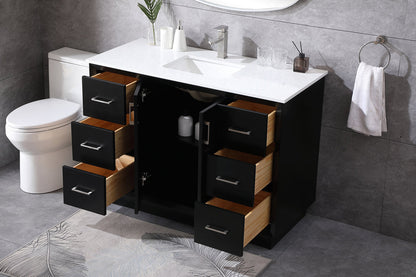 48 Inch SIngle Bathroom Vanity In Black