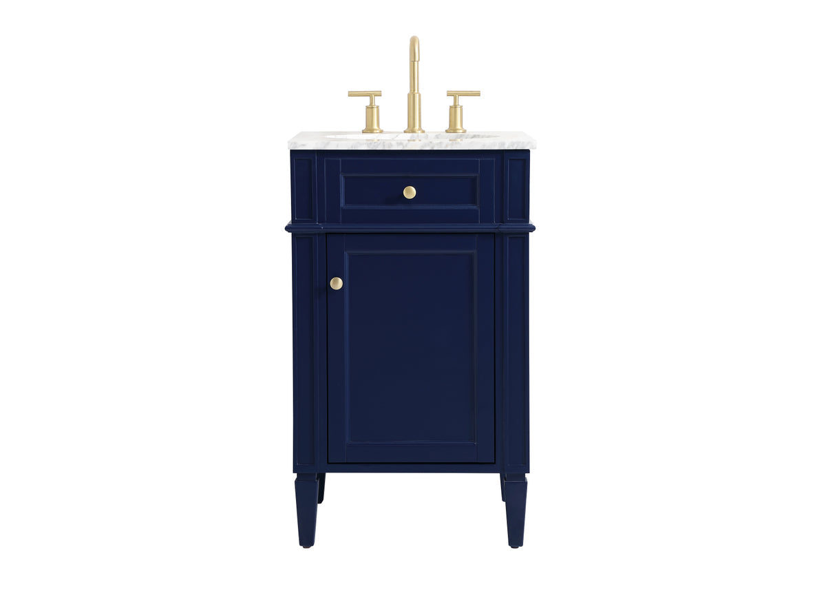 21 inch Single bathroom vanity in blue