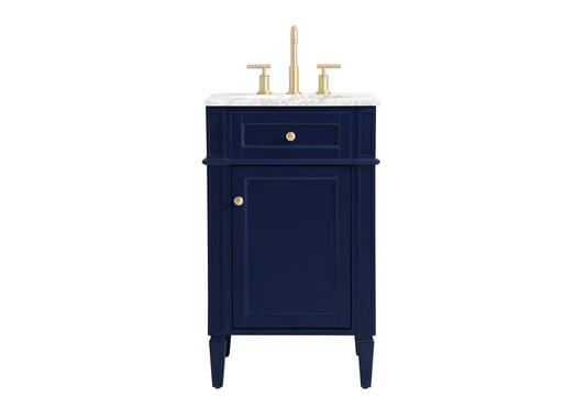 21 inch Single bathroom vanity in blue