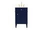 21 inch Single bathroom vanity in blue