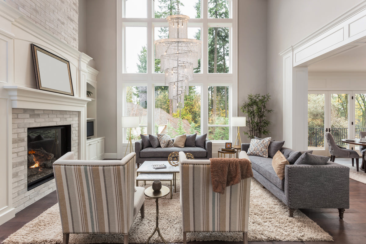 Spiral 41 light Chrome Chandelier Clear Royal Cut Crystal