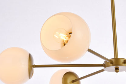 Briggs 36 inch pendant in brass with white shade