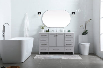 54 Inch SIngle Bathroom Vanity In Grey